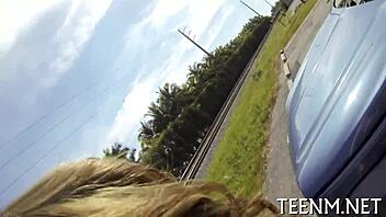 Brooke Wylde's natural tits in rough sex.