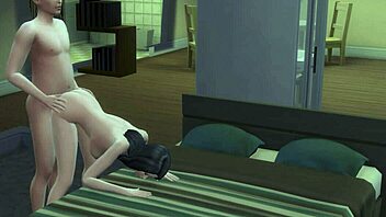 Intenzívny análny sex s párom v posteli - 30 minút!