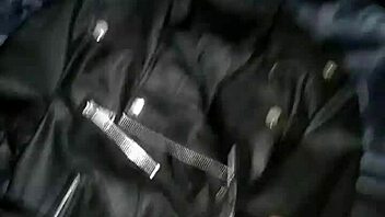 I cummed on my step sister's leather jacket by mistake