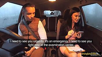 Jasmine Jae in driving instruction threesome