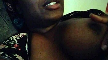 Chubby black babe shows off her big boobs and sexy nipples
