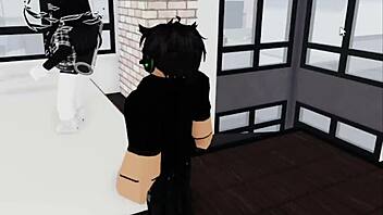 Roblox sex scene with a pale girl and her boyfriend