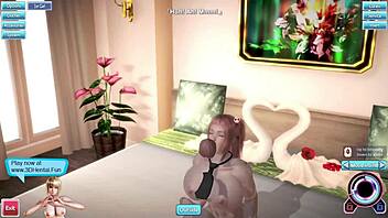 3d hentai blowjob and fucking in a game