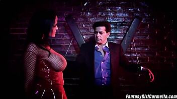 Busty Curvy Milf Dominated in Dungeon, Swallows Cum After Punishment