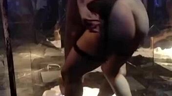 Latina prostitute bound in bondage gets oral and pussy fucked by black cock