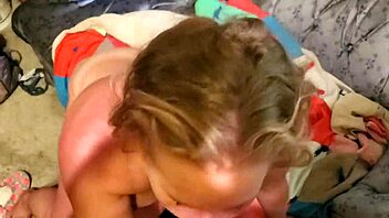 Wow, Stepmom Is Sucking Off Her Stepson So Roughly!