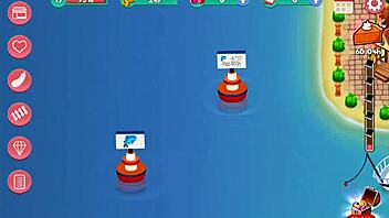 In nutaku booty farm hentai game, blonde milf explores big tits and ass in part 22