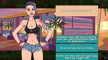In nutaku booty farm hentai game, blonde milf explores big tits and ass in part 22