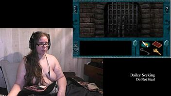 Fat babe's nude game with big ass playthrough