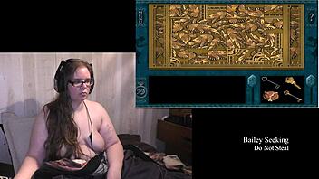Fat babe's nude game with big ass playthrough