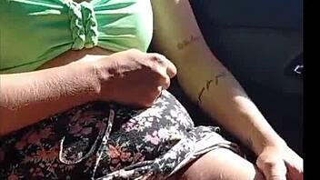 Horny Wife Flashes Pussy In Uber