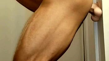 Ivory white twink has fun with dildo in shower 😊