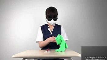 i love giving a handjob with latex gloves on, feeling the fetish thrill as an asian japanese woman