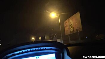 Masked street whore gives a blowjob for 100 euros