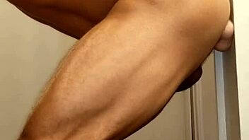 Ivory white twink has fun with dildo in shower 😊