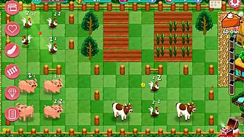 In nutaku booty farm hentai game, blonde milf explores big tits and ass in part 22