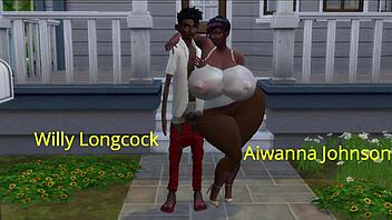 black wife’s big ass drilled near husband