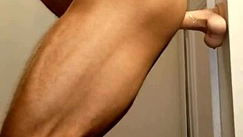 Ivory white twink has fun with dildo in shower 😊