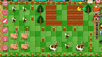 In nutaku booty farm hentai game, blonde milf explores big tits and ass in part 22