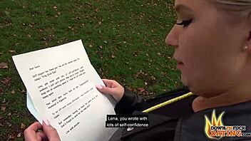 Curvy Blonde Lena Nitro Fucks Blind Date in Public Hotel