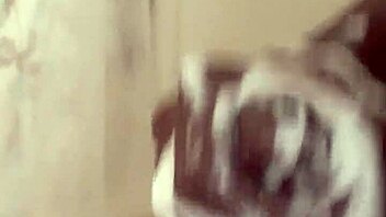 kay way relaxes in the shower