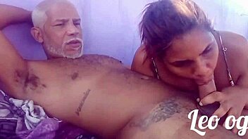 Old Man Pounds Chubby Arianny Koda Outdoors!