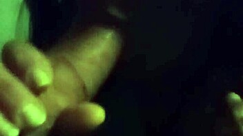 In the dark, mature babe gives pov blowjob secretly to avoid her husband noticing 😏