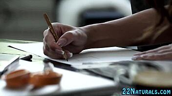 Petite Babe Sucks Lover With Intense Passion!