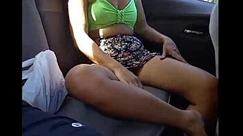 Horny Wife Flashes Pussy In Uber