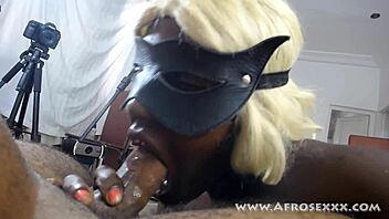 Amazing ebony girl performs for two hours