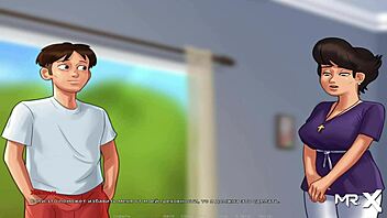 summertimesaga - cuckold gets off watching wife get fucked hard