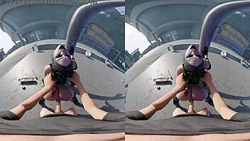 Fuck Harley Quinn In Public Before Police Arrive - Laughing Standing Doggy Style Busted