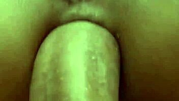 huge ass babe squirts while riding in oiled reality scene