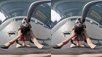 Fuck Harley Quinn In Public Before Police Arrive - Laughing Standing Doggy Style Busted