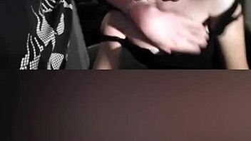 russian girl hangs out with boyfriend in car