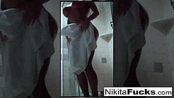 nikita von james masturbates her big tits and ass in sexy russian home movie