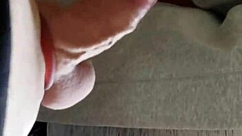 Cum in mouth after a handjob from a horny wife