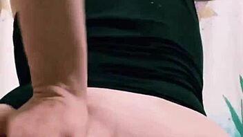 milf's tight asshole teased playfully