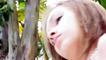 18-year-old blonde Selina enjoys public masturbation