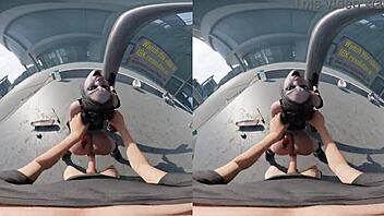 Fuck Harley Quinn In Public Before Police Arrive - Laughing Standing Doggy Style Busted