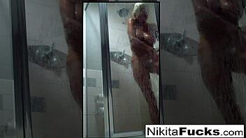 nikita von james masturbates her big tits and ass in sexy russian home movie