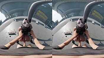 Fuck Harley Quinn In Public Before Police Arrive - Laughing Standing Doggy Style Busted