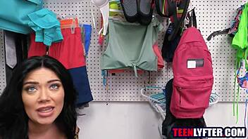 Thieving Step-Sister Banged Hard By Security Guard