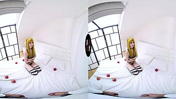 virtual taboo unveils a shaved glossy pussy in cosplay