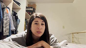 Cheating girlfriend gets caught and swallows cum on camera