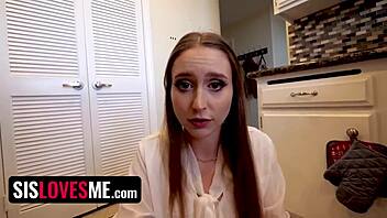 stepsister laney grey struggles with big cock