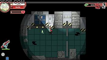 Redhead femdom dominates with monster cock in cosplay