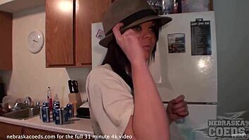 skinny goth model masturbates so hot