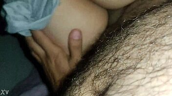 she sits down nicely on her brother-in-law's lap in this amateur video