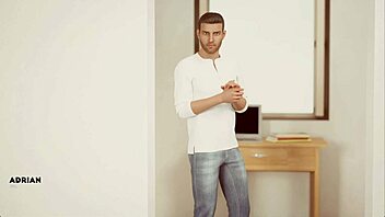 Atletisk MILF i 3D tegnefilm POV fornøjer med store patter